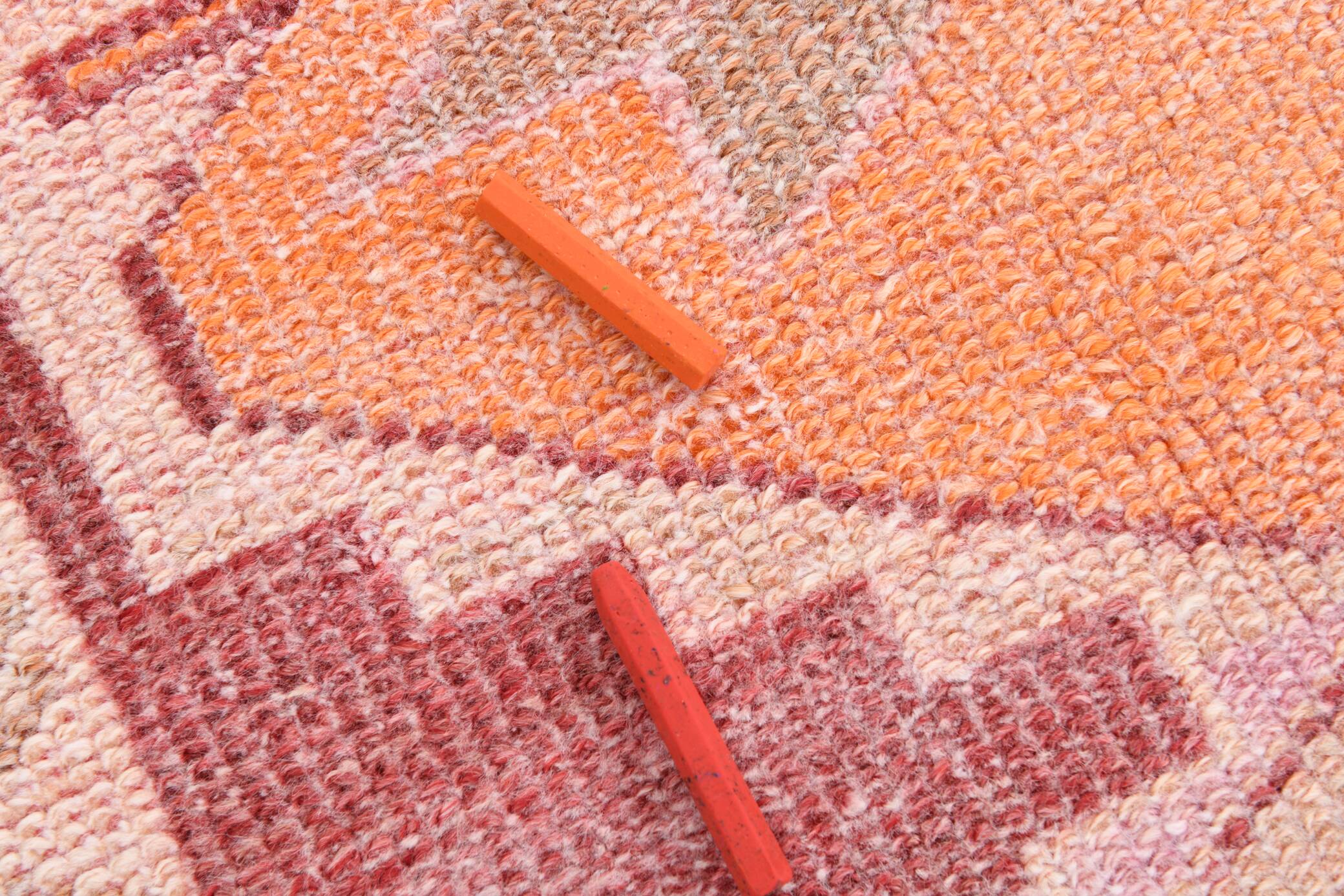 3x13 Rug For Kitchen Red Beige Oushak Vintage Runner Rug, 83x386Cm