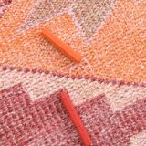 3x13 Rug For Kitchen Red Beige Oushak Vintage Runner Rug, 83x386Cm