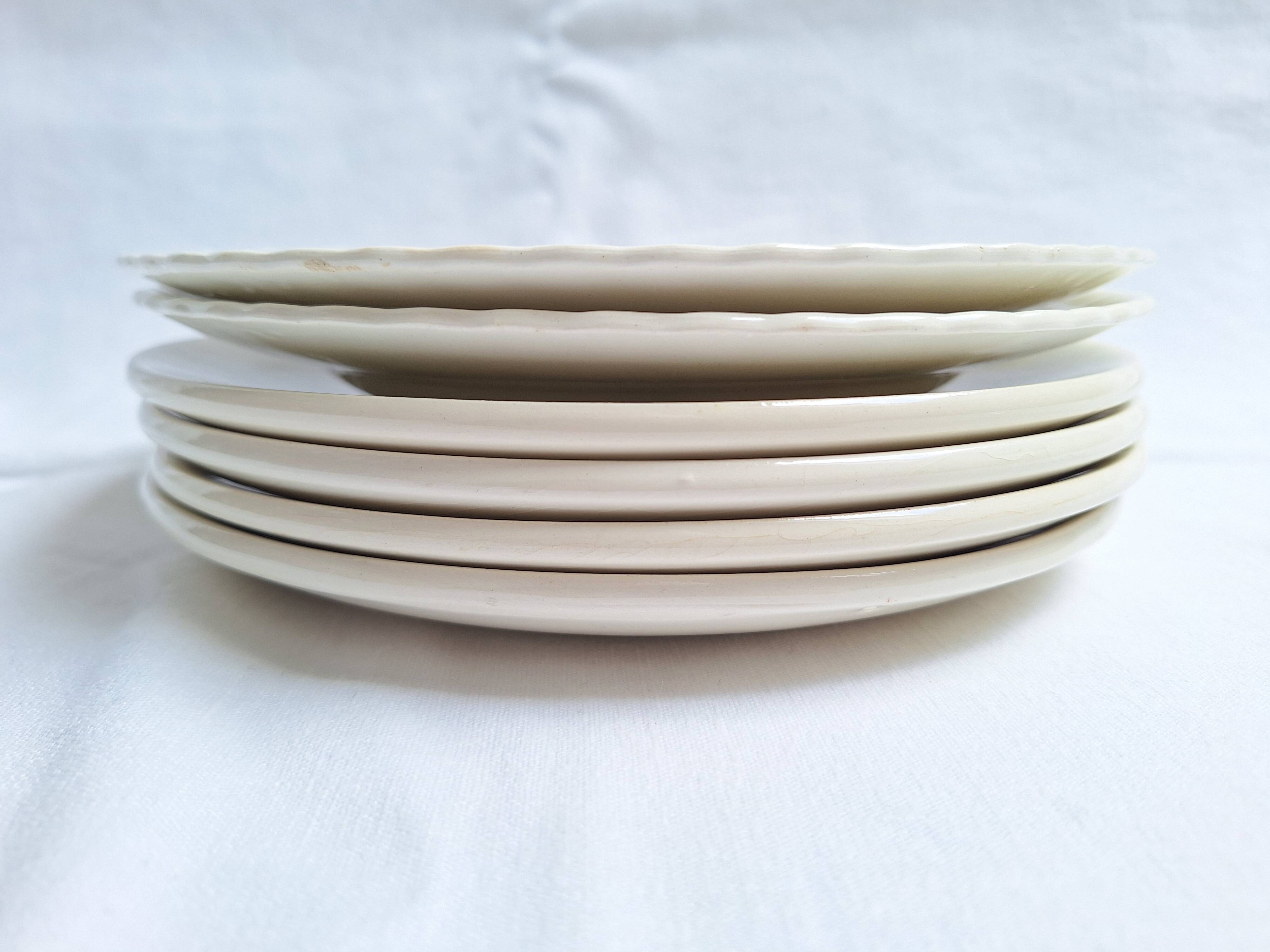 Assiettes à dessert avec fleurs St Amand et Galluis