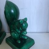 Pair of Art Deco ceramic book clamts