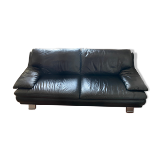 Vintage 3-seater leather sofa