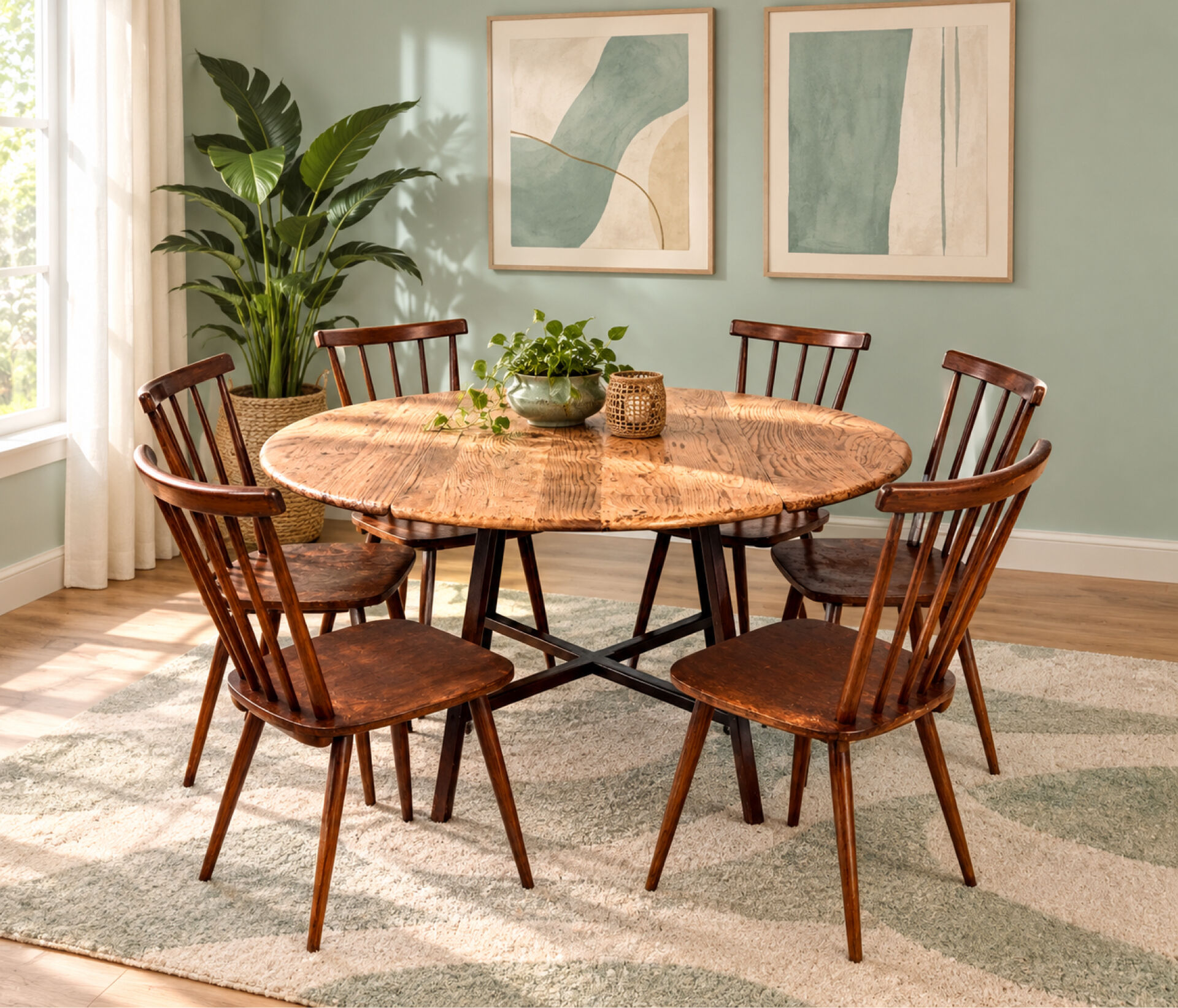 Set of 6 Fanett bistro chairs from the 1960s.