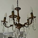 Bronze chandelier and pendants
