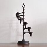 cast iron and brass candelabra by Jens Quistgaard, Denmark 1960's
