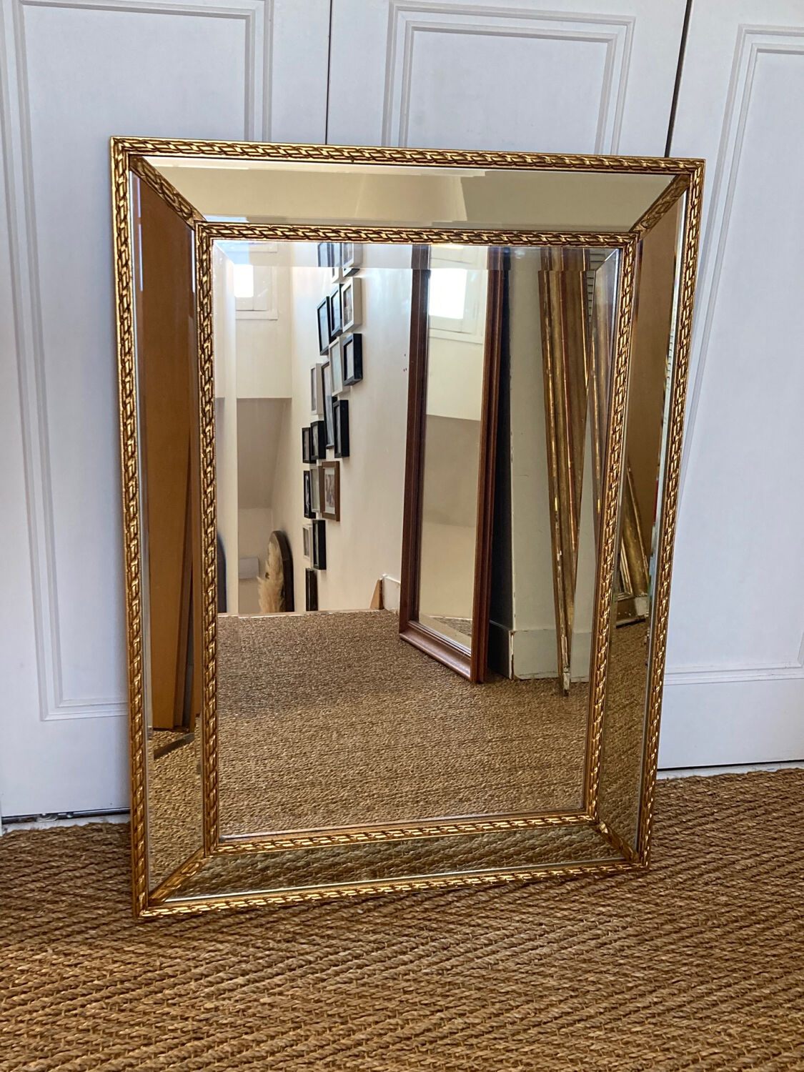 Beveled beaded mirror