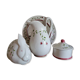 Set of 4 vintage earthenware pieces for bathroom