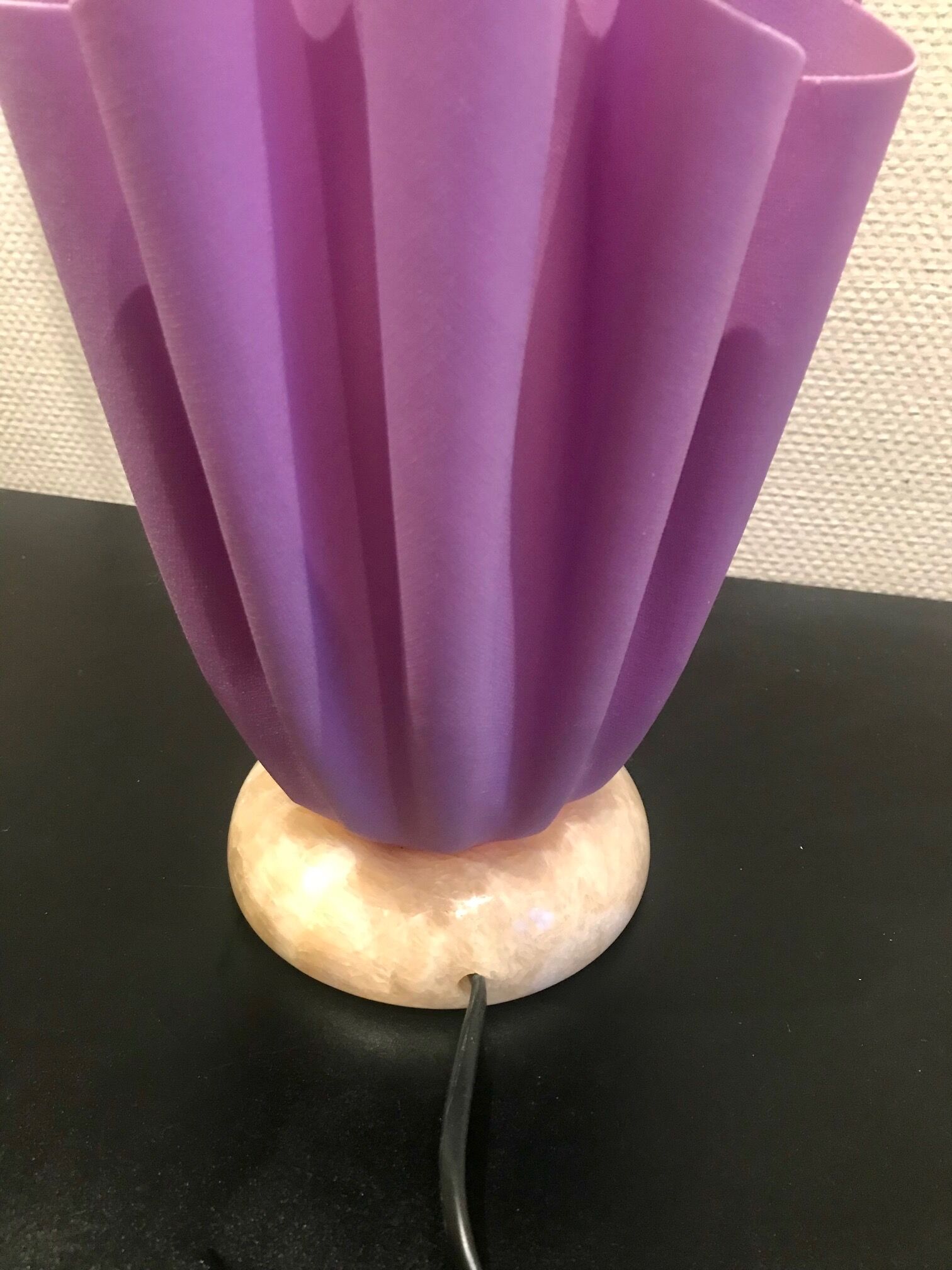 Purple draped lamp