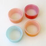 Lot 4 Ramekin cups ARCOPAL colors Multicolored - FLAN LYONNAIS
