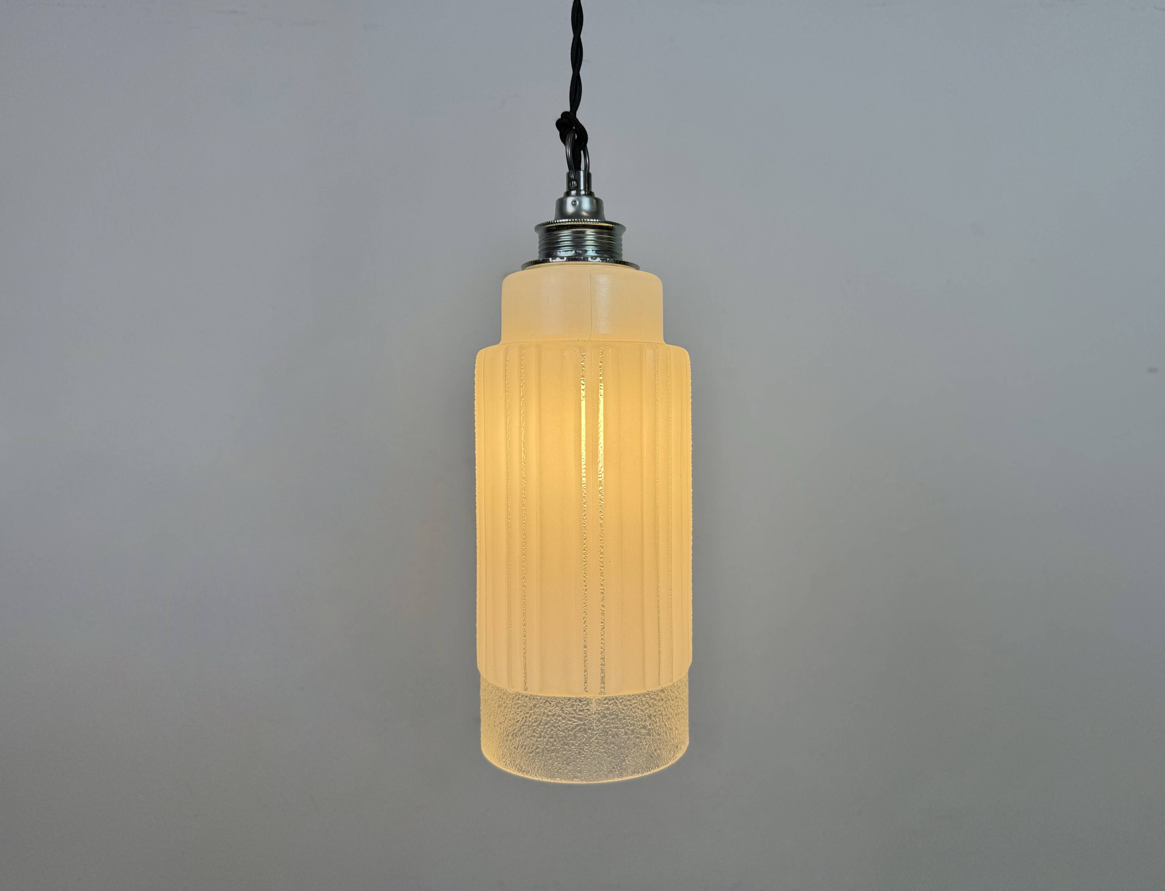 Vintage Glass Ceiling Light, 1970s