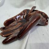 Ceramic ashtray in the shape of a glove from 1970
