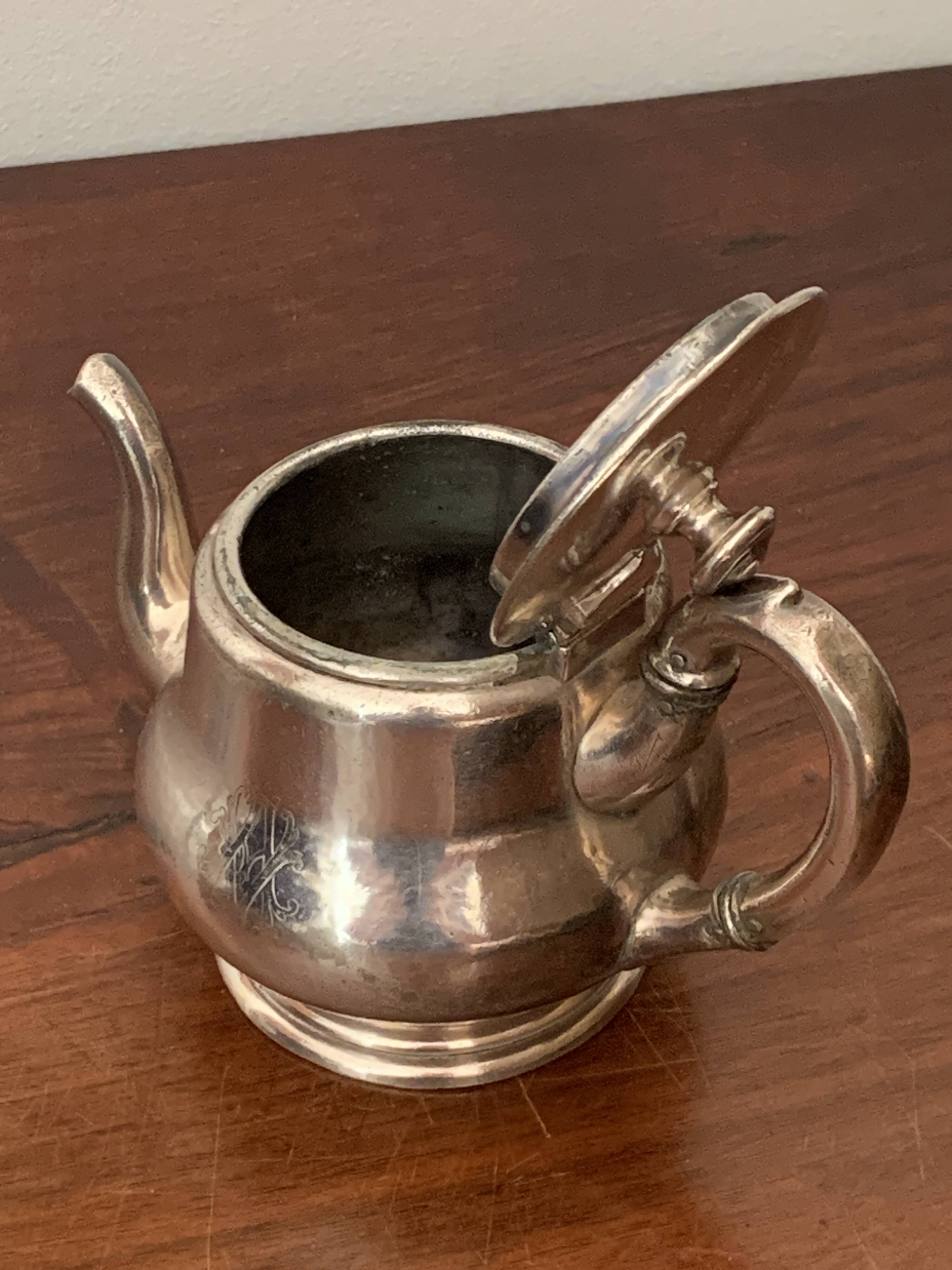 silver plated teapot