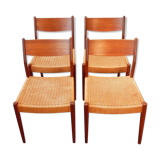 Vintage lounge chairs with rope seats