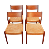 Vintage lounge chairs with rope seats