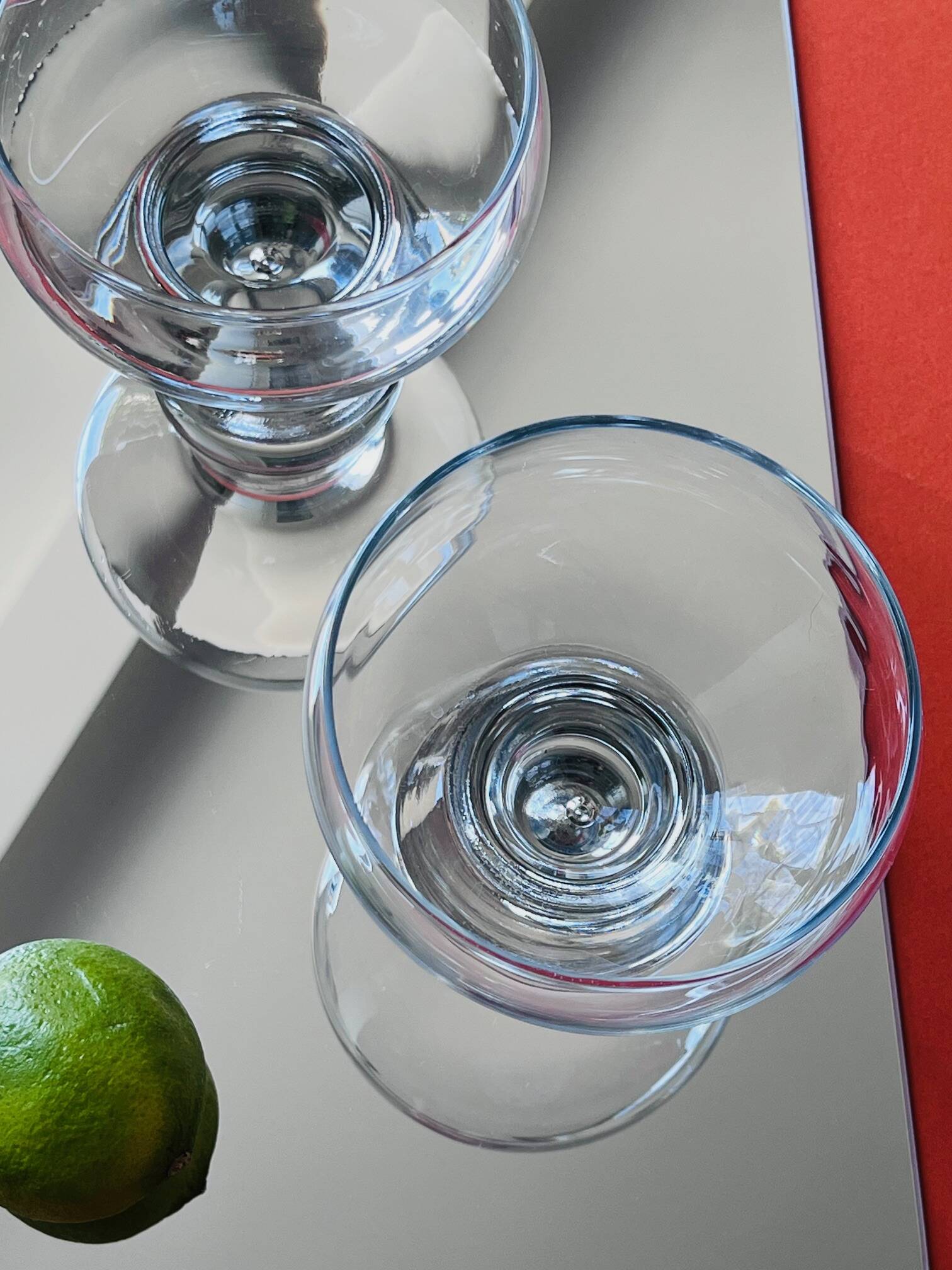 1970s bubble cocktail glass