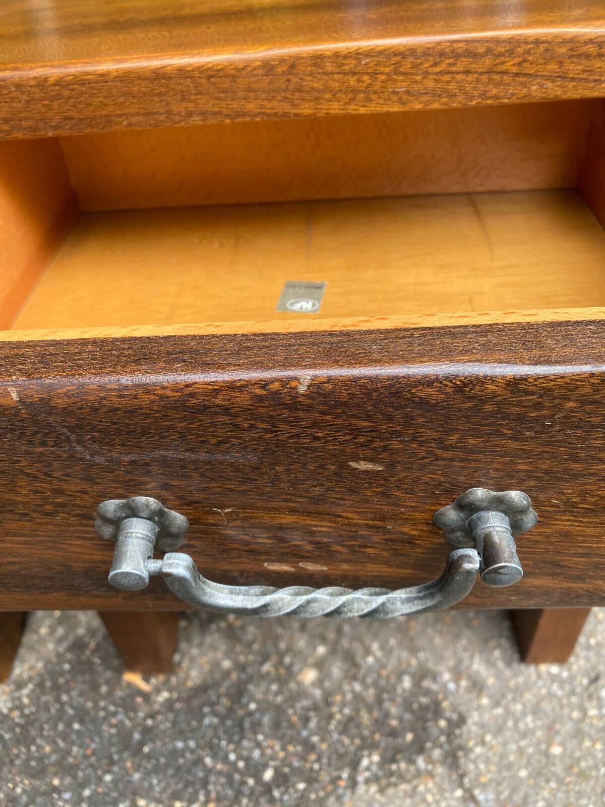 2 tables de chevet Acadie en bois massif années 70