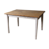 Patinated wooden dining table