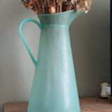 Broc en verre vert d'eau, années 70