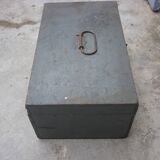 Wooden crate painted in grey