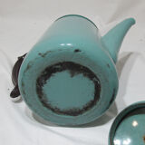 large vintage coffee maker made of enamelled sheet metal