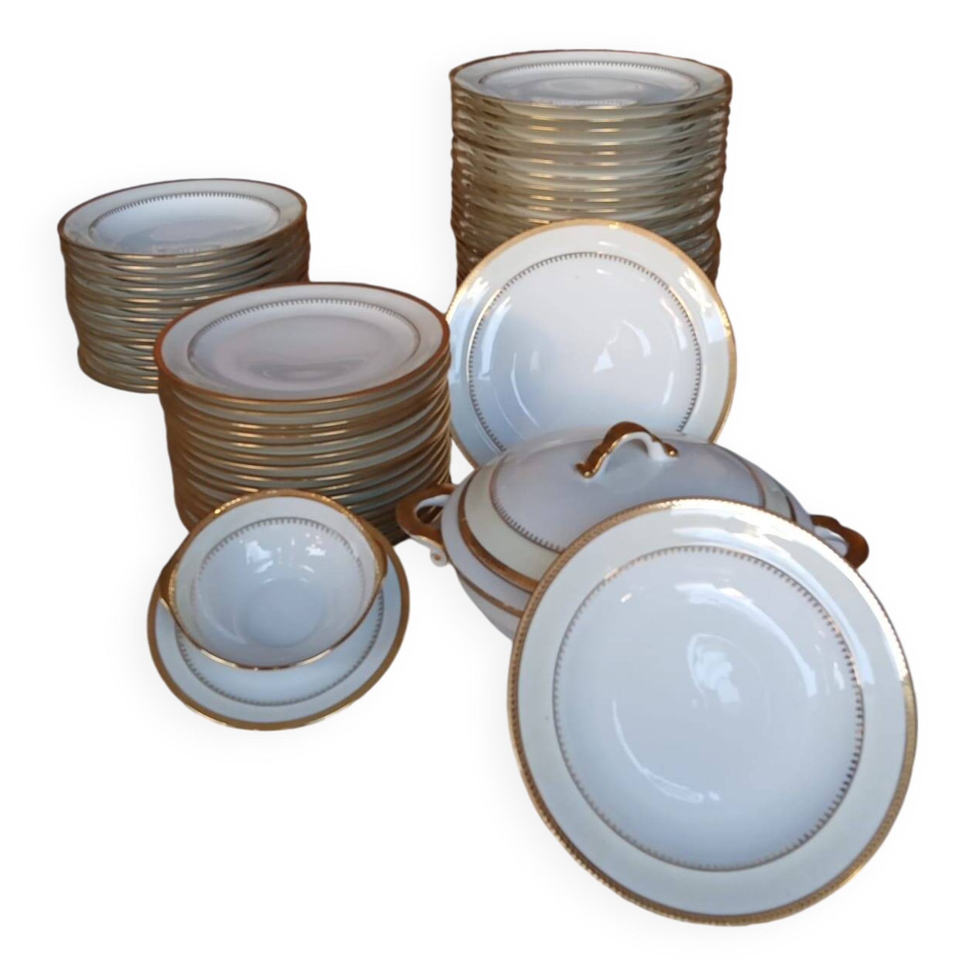 Chastagner Limoges porcelain dinner service, 1930s