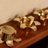 Trio of Mid-Century Swedish Brass Candle Holders by Scandia