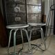 Vintage aluminium cast stools