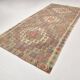 6x13 Rare Size Kilim Rug, Rugged Rug, 180x385Cm Antique Kilim Carpet