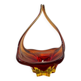 Vintage glass bowl/decoration (red/amber)