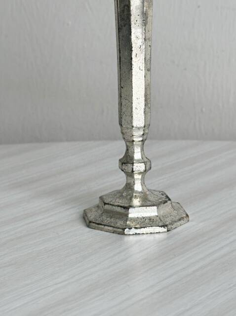 Antique patinated metal soliflore vase