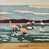 Pink Flamingo canvas tapestry