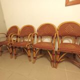 Vintage rattan bistro chairs