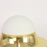 UFO ceiling lights in brass and glass, Limburg, Germany, 1970s.