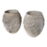 Pair of cement planters, 1900