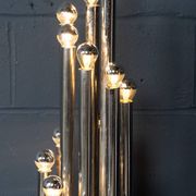 Vintage 20thc italian chrome multi-light table lamp by reggiani c.1970