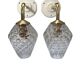 Pair of vintage bubble glass wall lights