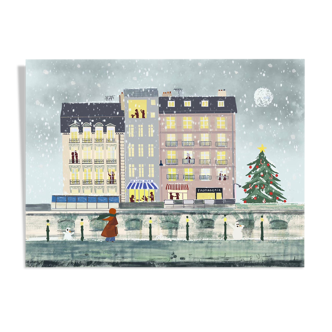 Illustration Paris Christmas