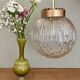 Suspension globe vintage XL en verre moulé