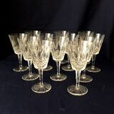 Suite of 12 crystal size wine glasses