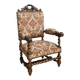Ornamental armchair in oak, Louis XIII style – Early 20th century