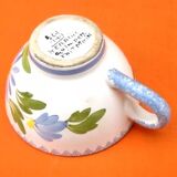 Quimper Keraluc France floral decorated cider bowl cup