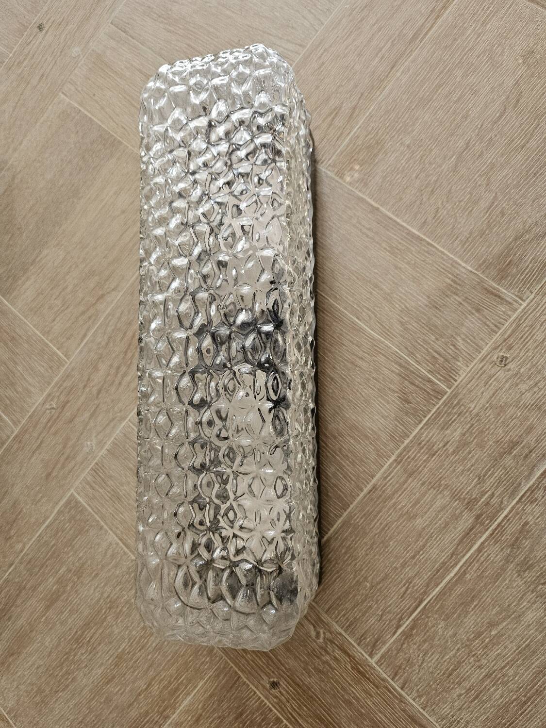 Hammered glass wall light