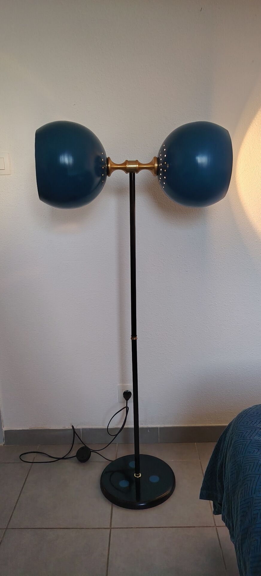 Vintage floor lamp double lighting