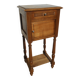 Solid walnut bedside table in Louis XVI style