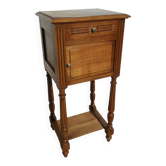 Solid walnut bedside table in Louis XVI style