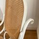 Rocking Chair THONET late 19th century in curved wood with a grey ceruse finish.