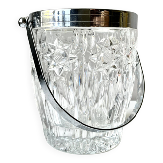 Crystal ice bucket France 1980