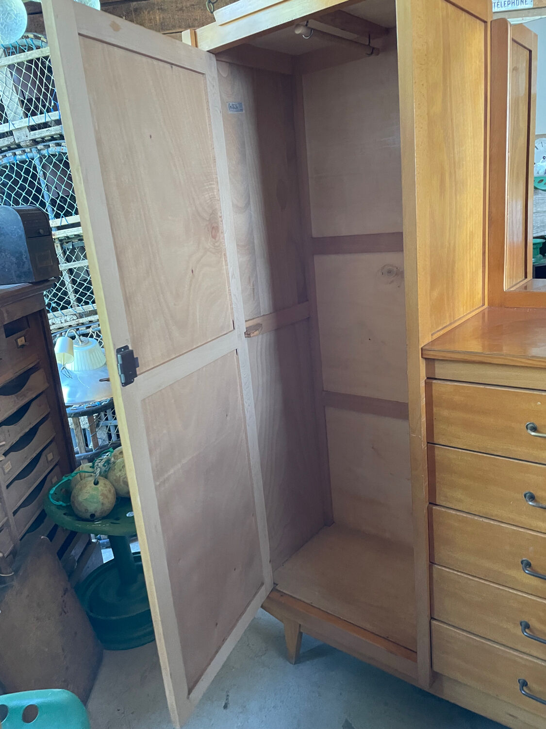 Vintage asymmetrical chest of drawers