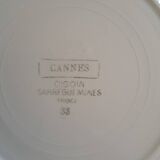 5 vintage digoin cannes plates