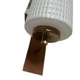 Pair of wood and glass wall sconces