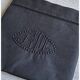 Antique Pillowcase in Pure Charcoal Black Linen Thread